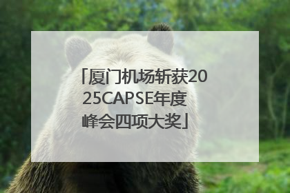 厦门机场斩获2025CAPSE年度峰会四项大奖