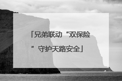 兄弟联动“双保险”守护天路安全