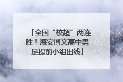 全国“校超”两连胜！海安博文高中男足提前小组出线