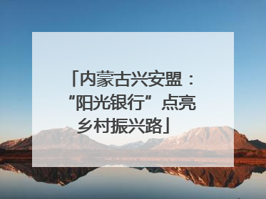 内蒙古兴安盟：“阳光银行”点亮乡村振兴路