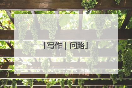 写作｜问路