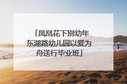 凤凰花下别幼年 东湖路幼儿园以爱为舟送行毕业班