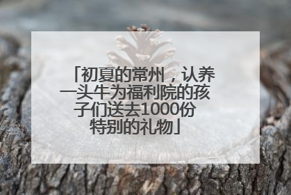 初夏的常州，认养一头牛为福利院的孩子们送去1000份特别的礼物