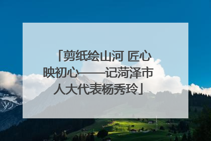 剪纸绘山河 匠心映初心——记菏泽市人大代表杨秀玲