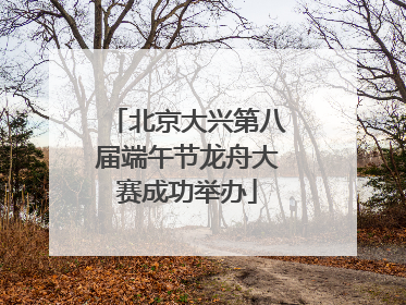 北京大兴第八届端午节龙舟大赛成功举办