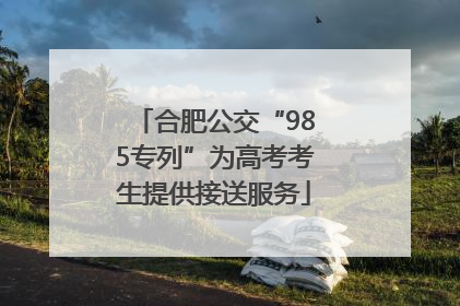 合肥公交“985专列”为高考考生提供接送服务