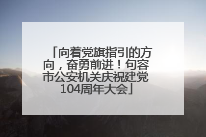 向着党旗指引的方向，奋勇前进！句容市公安机关庆祝建党104周年大会