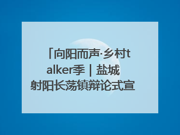 向阳而声·乡村talker季｜盐城射阳长荡镇辩论式宣讲有看头有热度