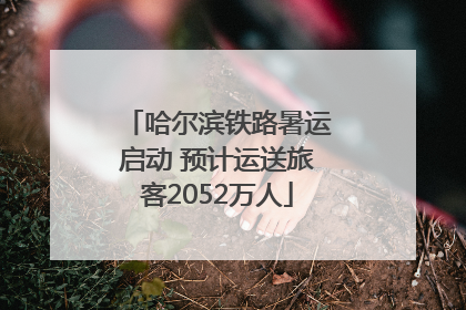 哈尔滨铁路暑运启动 预计运送旅客2052万人