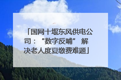 国网十堰东风供电公司：“数字反哺” 解决老人度夏缴费难题