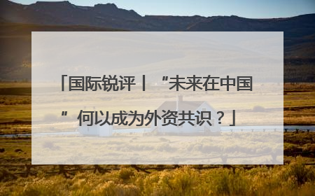 国际锐评丨“未来在中国”何以成为外资共识？