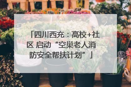 四川西充：高校+社区 启动“空巢老人消防安全帮扶计划”
