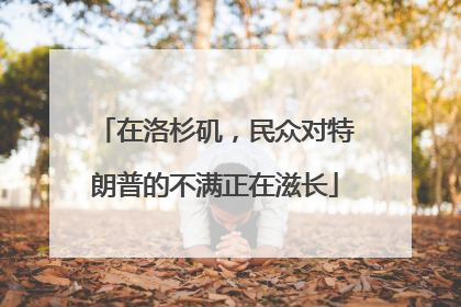 在洛杉矶，民众对特朗普的不满正在滋长