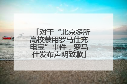 对于“北京多所高校禁用罗马仕充电宝”事件，罗马仕发布声明致歉