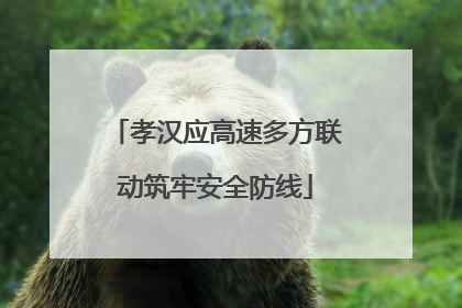 孝汉应高速多方联动筑牢安全防线