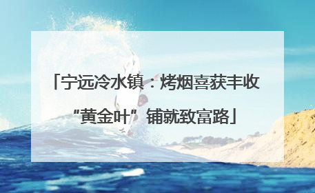 宁远冷水镇：烤烟喜获丰收 “黄金叶”铺就致富路