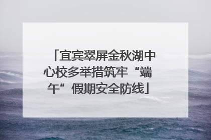 宜宾翠屏金秋湖中心校多举措筑牢“端午”假期安全防线
