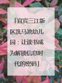 宜宾三江新区洗马池幼儿园：让读书成为解锁信息时代的密码