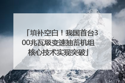 填补空白！我国首台300兆瓦级变速抽蓄机组核心技术实现突破