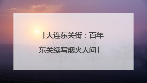 大连东关街：百年东关续写烟火人间