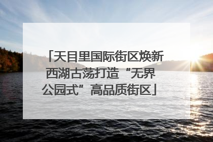 天目里国际街区焕新 西湖古荡打造“无界公园式”高品质街区