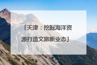 天津：挖掘海洋资源打造文旅新业态