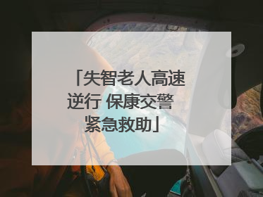 失智老人高速逆行 保康交警紧急救助