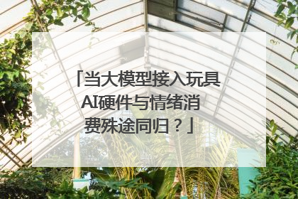 当大模型接入玩具 AI硬件与情绪消费殊途同归？