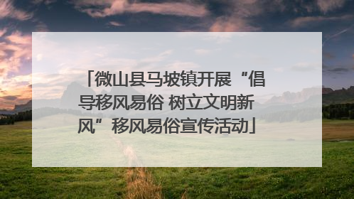 微山县马坡镇开展“倡导移风易俗 树立文明新风”移风易俗宣传活动