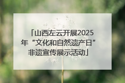 山西左云开展2025年“文化和自然遗产日”非遗宣传展示活动