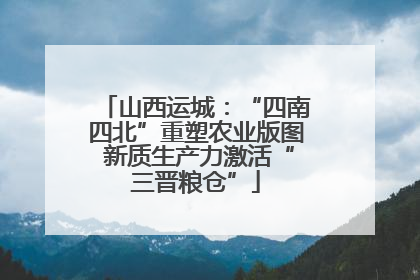 山西运城：“四南四北”重塑农业版图 新质生产力激活“三晋粮仓”
