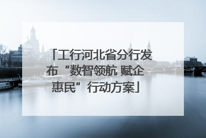 工行河北省分行发布“数智领航 赋企惠民”行动方案