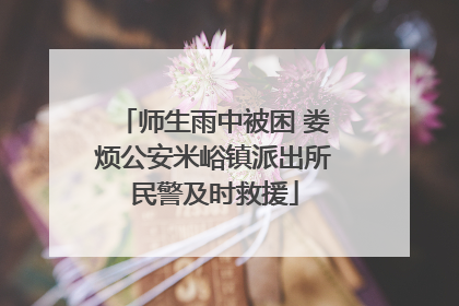 师生雨中被困 娄烦公安米峪镇派出所民警及时救援