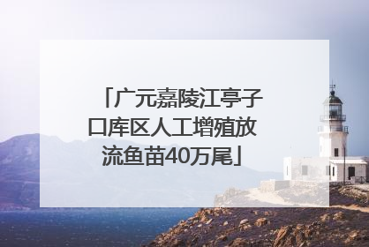 广元嘉陵江亭子口库区人工增殖放流鱼苗40万尾