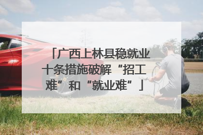 广西上林县稳就业十条措施破解“招工难”和“就业难”