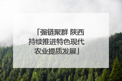 强链聚群 陕西持续推进特色现代农业提质发展