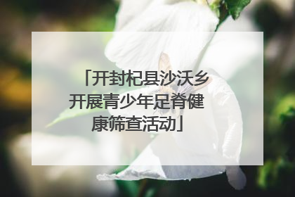 开封杞县沙沃乡开展青少年足脊健康筛查活动