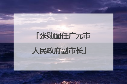 张勋图任广元市人民政府副市长