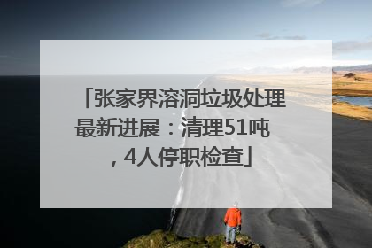 张家界溶洞垃圾处理最新进展：清理51吨，4人停职检查