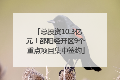 总投资10.3亿元！邵阳经开区9个重点项目集中签约