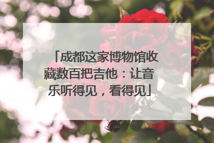 成都这家博物馆收藏数百把吉他：让音乐听得见，看得见