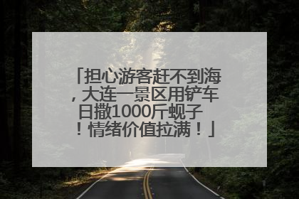 担心游客赶不到海，大连一景区用铲车日撒1000斤蚬子！情绪价值拉满！