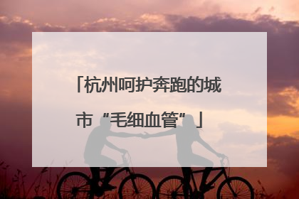 杭州呵护奔跑的城市“毛细血管”