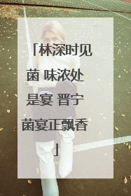 林深时见菌 味浓处是宴 晋宁菌宴正飘香