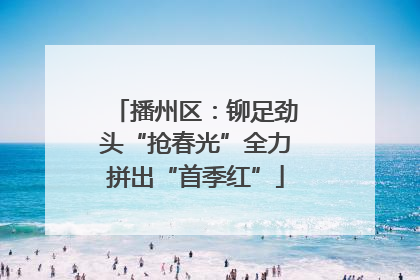 播州区：铆足劲头“抢春光”全力拼出“首季红”