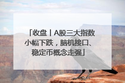 收盘丨A股三大指数小幅下跌，脑机接口、稳定币概念走强