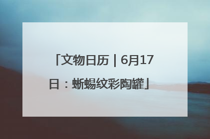 文物日历｜6月17日：蜥蜴纹彩陶罐