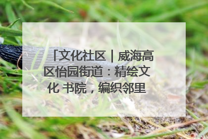 文化社区｜威海高区怡园街道：精绘文化 书院，编织邻里和谐的文化纽带