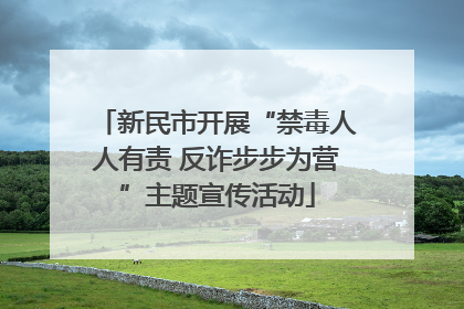 新民市开展“禁毒人人有责 反诈步步为营”主题宣传活动
