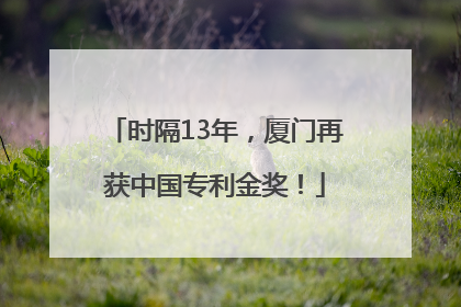 时隔13年，厦门再获中国专利金奖！